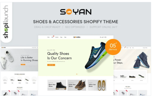 Soyan - Shoes & Accessories Responsive Shopify Themev