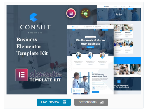 Consilt - Business & Consulting Elementor Template Kit
