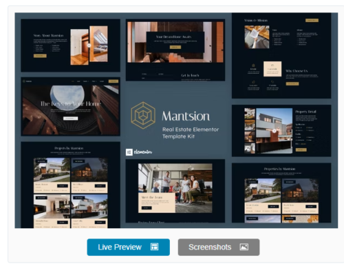 Mantsion - Real Estate Elementor Template Kit