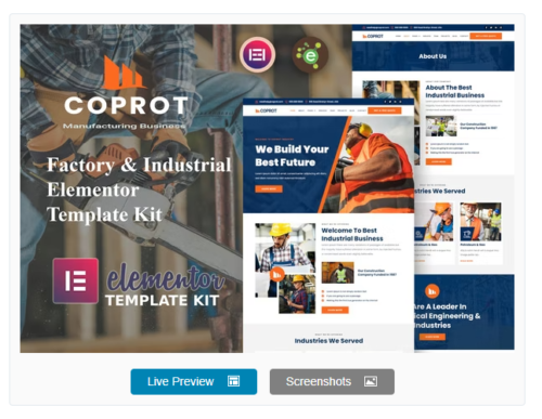 Coprot - Factory & Industrial Elementor Template Kit