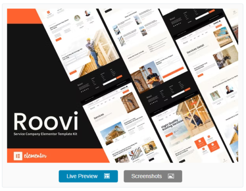 Roovi - Home Improvement Elementor Template Kit