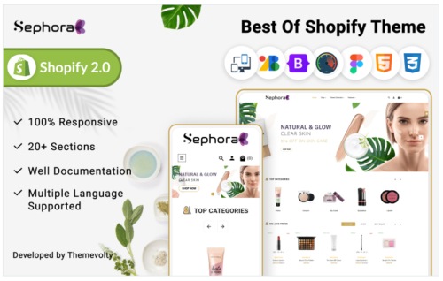Sephoria Bio–Cosmetics Health–Beauty Shopify 2.0 Responsive Store