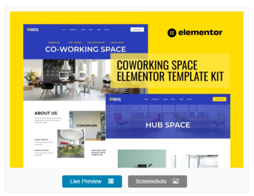 Mifal - Coworking Space Elementor Template Kit