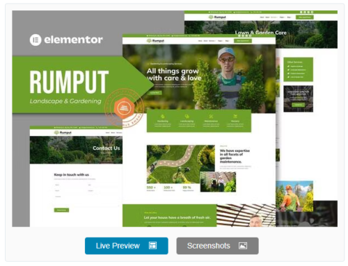Rumput - Landscape & Gardening Services Elementor Template Kit