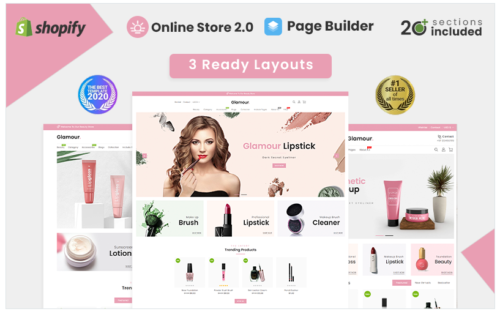 Glamour Cosmetics Store Shopify Theme