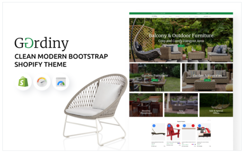 Gardiny - Clean Modern Bootstrap Shopify Theme