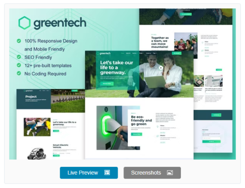 GreenTech - Green Technology Services Elementor Template Kit