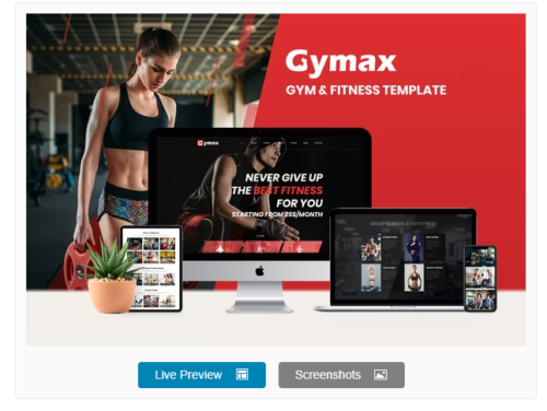 Gymax - Gym & Fitness Elementor Template Kit