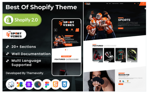 Sport Vibes - Mega Sports Shopify 2.0 Premium Responsive Theme
