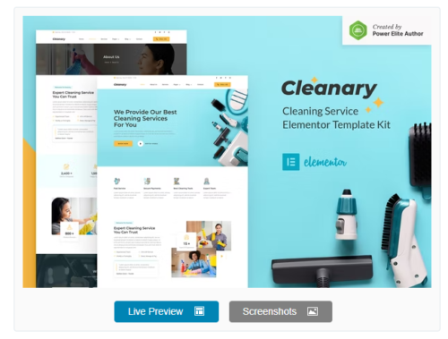 Cleanary - Cleaning Service Company Elementor Template Kit