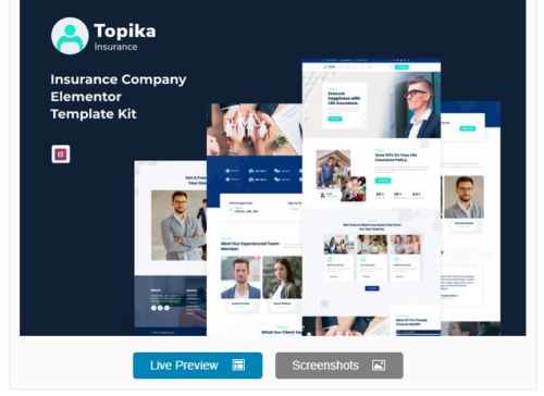 Topika - Insurance Agency Elementor Template Kit