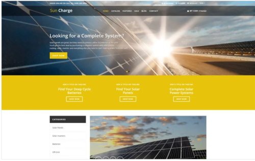 Sun Charge - Industrial Multilanguage Futuristic Shopify Theme