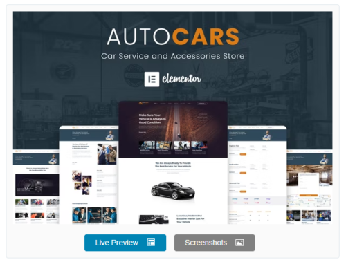 AutoCars - Car Care & Repair Elementor Template Kit