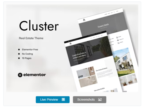 Cluster - Real Estate Elementor Template Kit