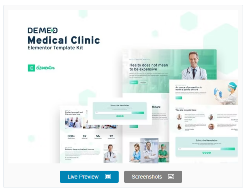 Demed - Medical Clinic Elementor Template Kit