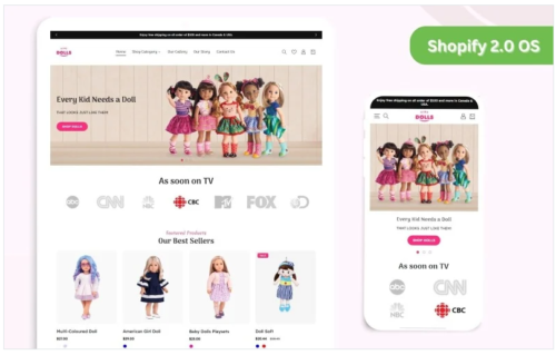 Shopify Barbie Doll Theme | Shopify Kids Toys Theme | Latest Shopify 2.0