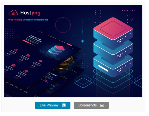 Hostyng - Web Hosting Elementor Template Kit