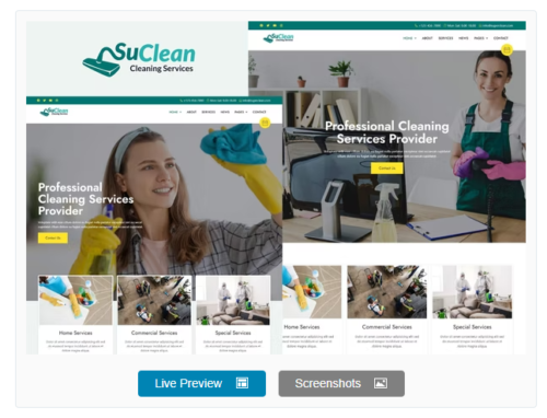 SuClean - Cleaning Services Elementor Template Kit