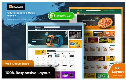 MegaPark - Electronics & FastFood Clean Multipurpose Shopify 2.0 Responsive Theme