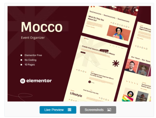 Moocoo - Event Organizer Elementor Template Kit