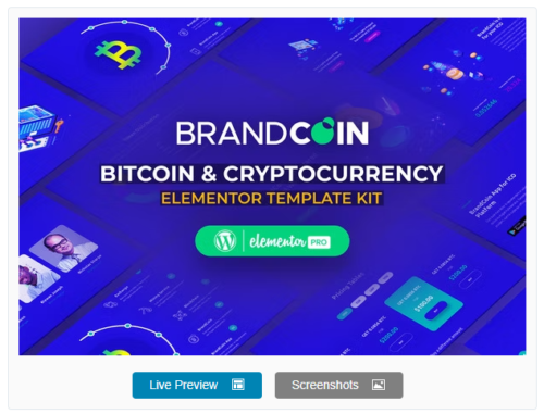 BrandCoin - Cryptocurrency Elementor Template Kit