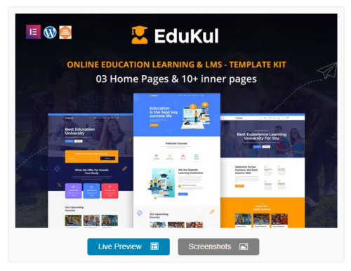 Edukul - Online Learning & Education Template Kit