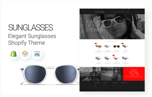 Elegant Sunglasses Online Store Shopify Theme