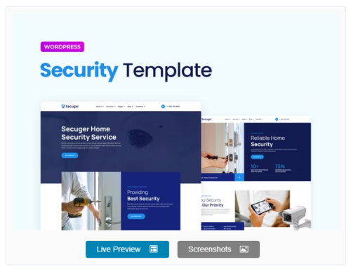 Secuger – Home Security Elementor Pro Template Kit