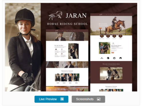 Jaran - Horse Riding School Elementor Template Kit