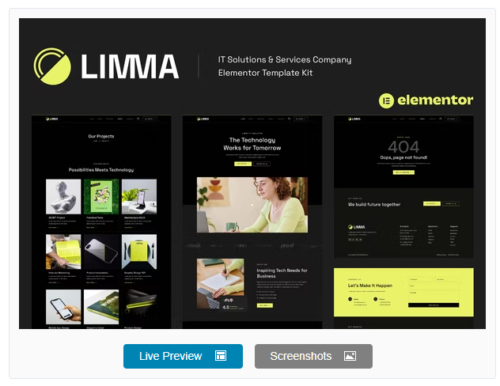 Limma - IT Solutions & Services Company Elementor Template Kit