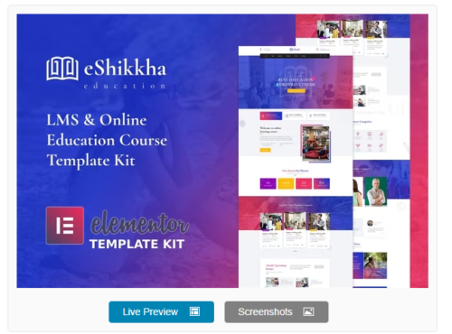 eShikkha - eLearning Elementor Template Kit