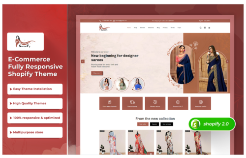 Sareeify - Multipurpose Premium Fashion Shopify 2.0 Theme