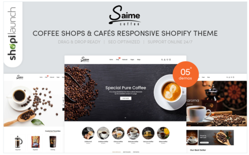 Saime - Coffee Shops & Cafés Responsive Shopify Theme