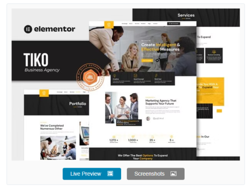 Tiko - Business Agency Elementor Template Kit