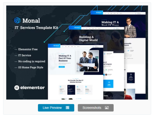 Monal - IT Service Elementor Template Kit