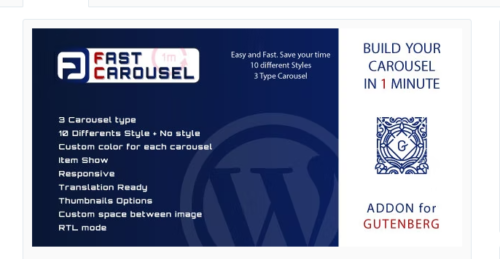 Fast Carousel for Gutenberg – WordPress Plugin
