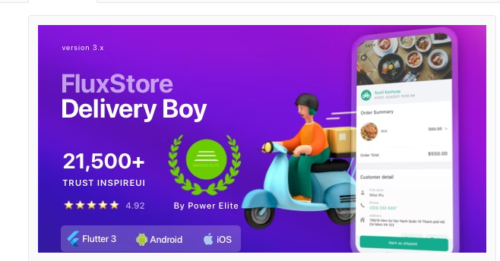 FluxStore Delivery Boy - Flutter App for Woocommerce