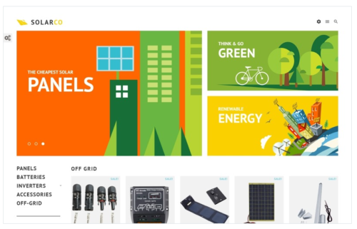 SolarCo - Solar Batteries Accessories PrestaShop Theme