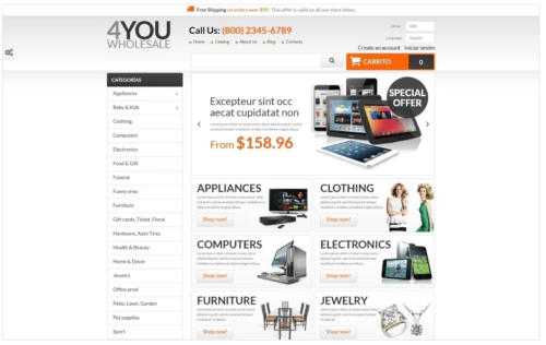 4You Wholesale PrestaShop Theme