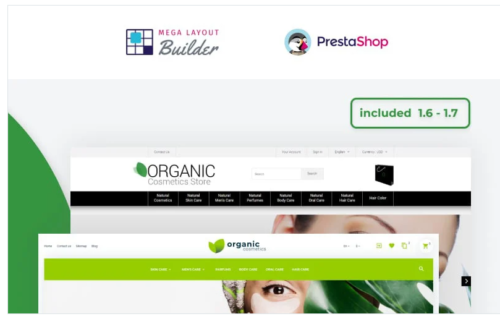 Organic cosmetics - responsive PrestaShop Theme