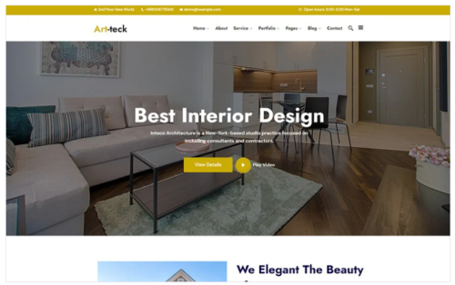 Artteck - Best Interior Design WordPress Theme
