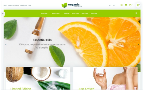 Organic Cosmetics - Beauty Treatment Store PrestaShop Theme