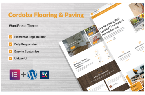Cordoba - Flooring and Paving Services WP Theme