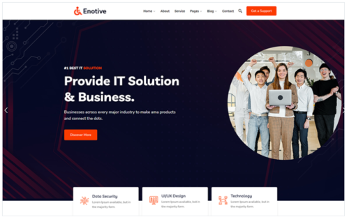 Enotive - IT Solutions and Business WordPress Theme