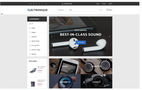 Electronique - Electronics Store PrestaShop Theme
