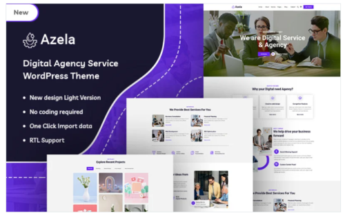 Azela - Digital Agency Service WordPress Theme