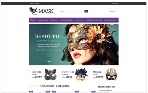 Masquerade Masks PrestaShop Theme