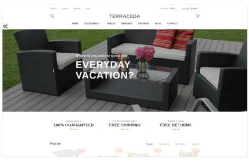 Terraceda - Outdoor Furniture PrestaShop Theme