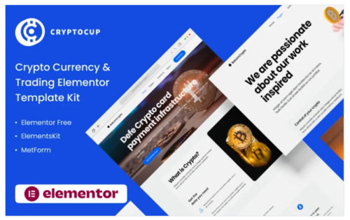 CRYPTOCUP | Crypto Currency & Trading Elementor Template Kit