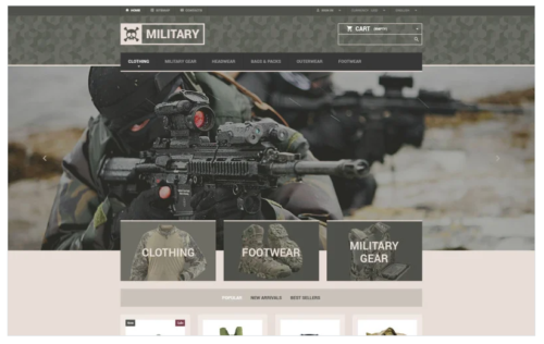 Military Gear Store PrestaShop Theme